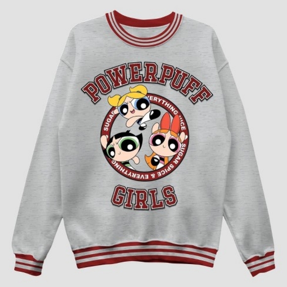Cartoon Network Tops - Powerpuff Girls Gray Sweatshirt